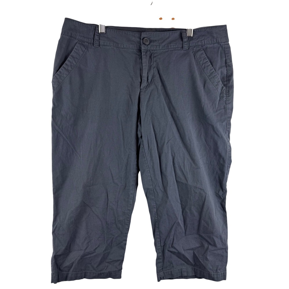 Columbia‎ Capri Pants Women 12 Gray Outdoor Hiking Casual Mid Rise Crop